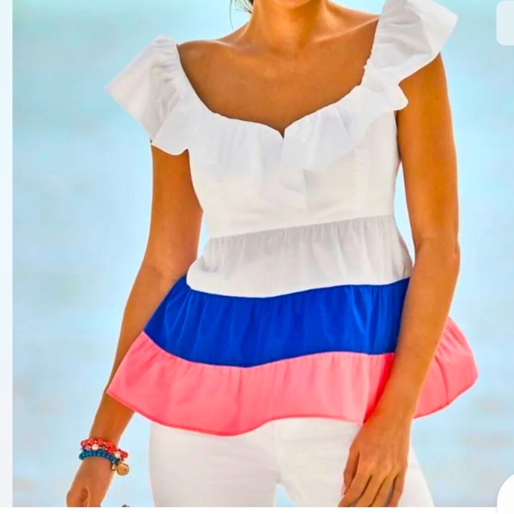 Lilly Pulitzer Emie Ruffle Top